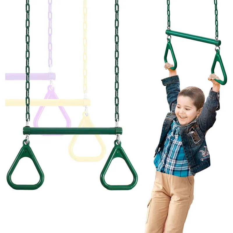 ATURE - Barra Trapecio + Anillos Y Accesorios Gimnasia Para Niños