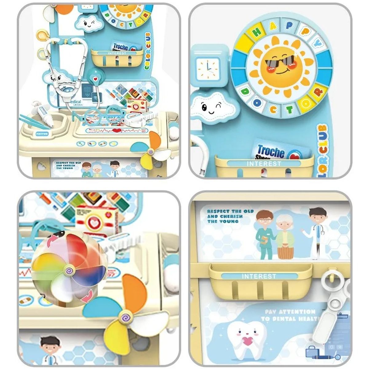 EVERSO - Set Juego De Rol Doctor Para Niñas Y Niños 9 Piezas De 3 A 7