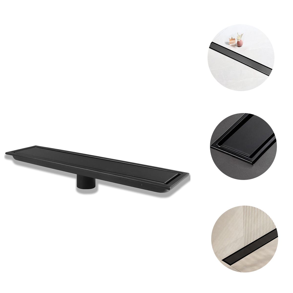 ATURE - Rejilla 10×50cm De Cubierta Coladera Ducha Anti Obstrucción