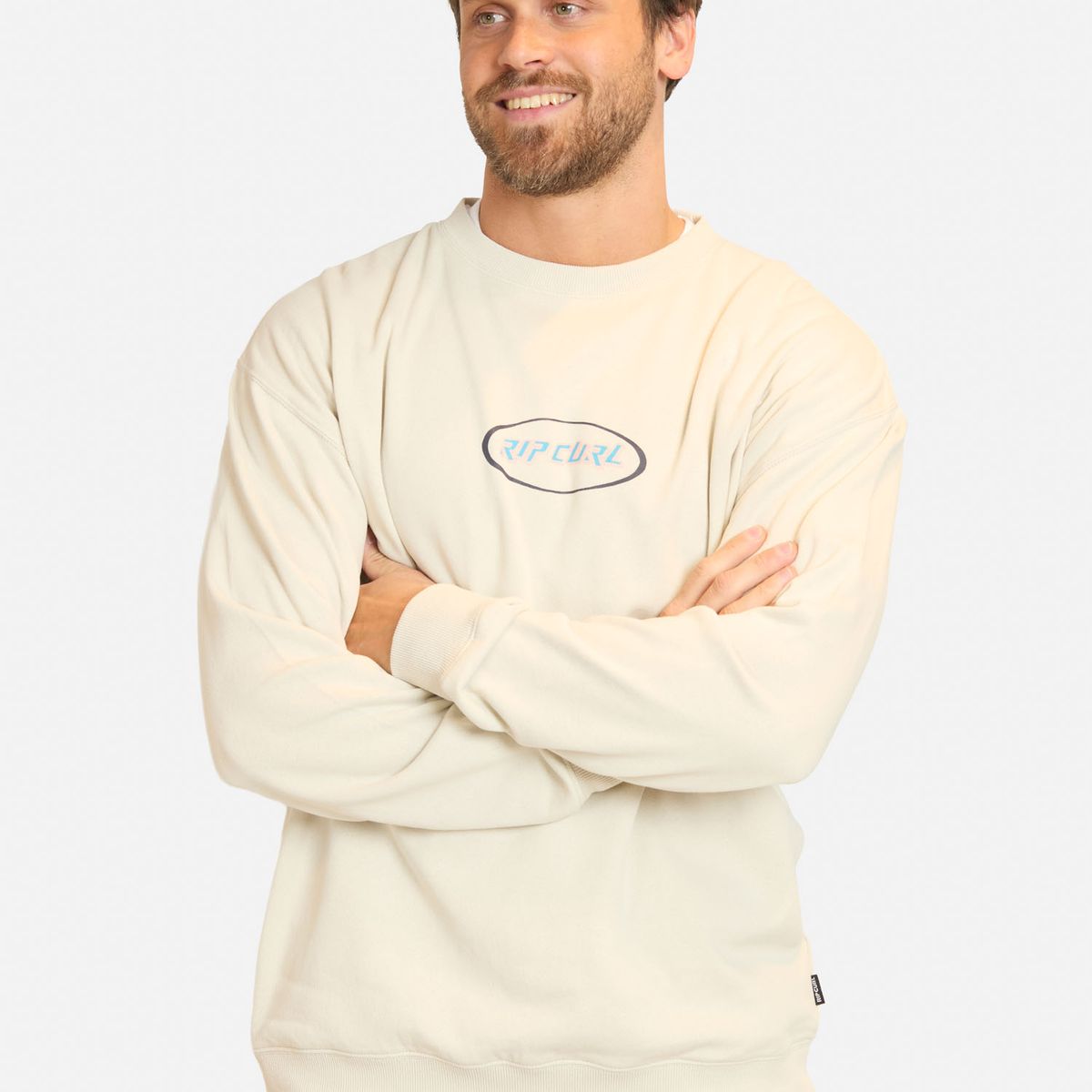 RIP CURL - Poleron CR Rituals Ovals Crew Blanco Hombre Rip Curl - Blanco