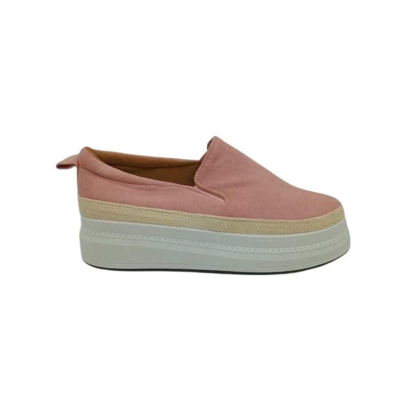 HERIEL - Zapatilla Rosa Gamuza Plataforma