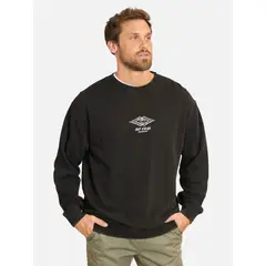 RIP CURL - Poleron CR Double Ups Crew Negro Hombre - Negro