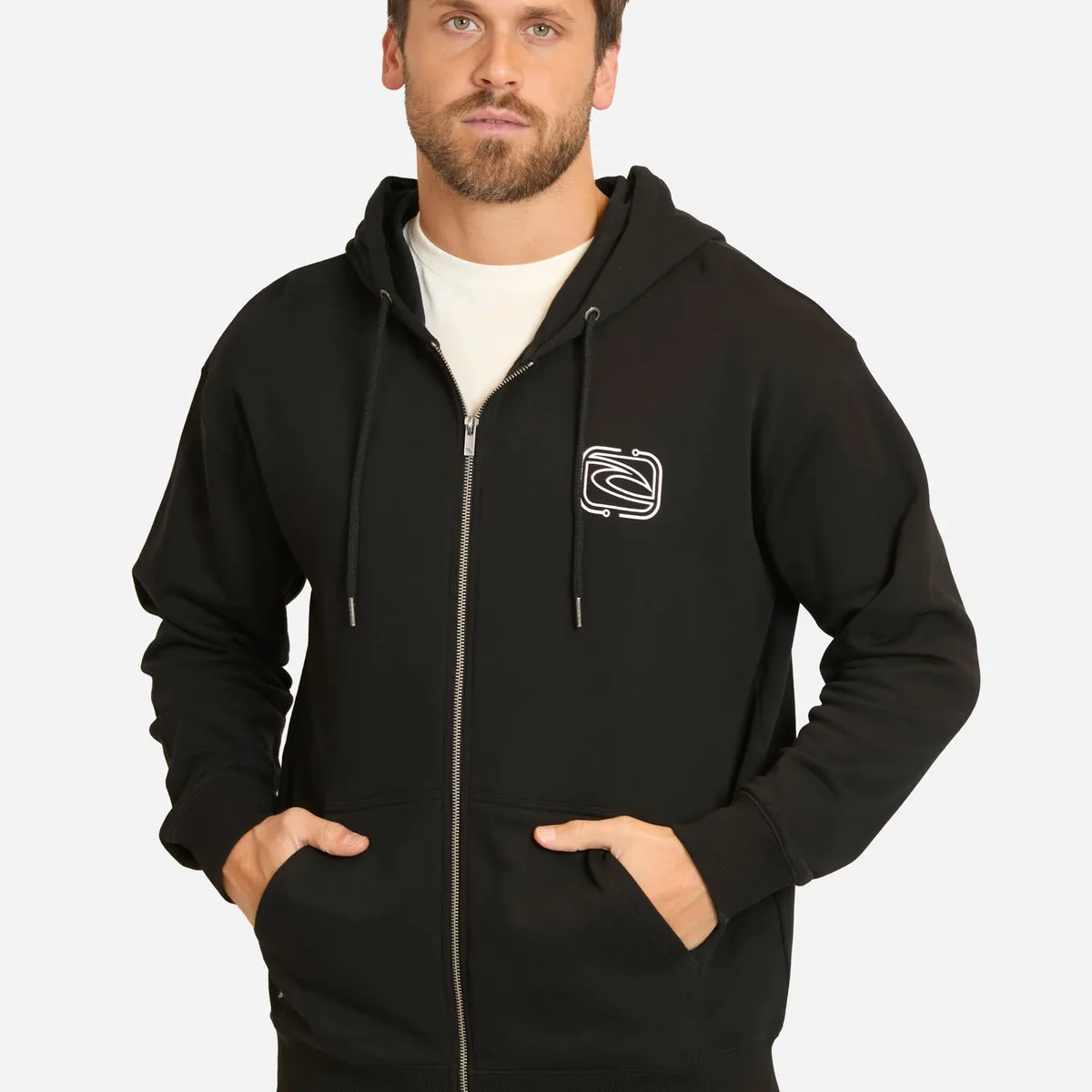 RIP CURL - Poleron FZ Future Evo Negro Hombre Rip Curl - Negro