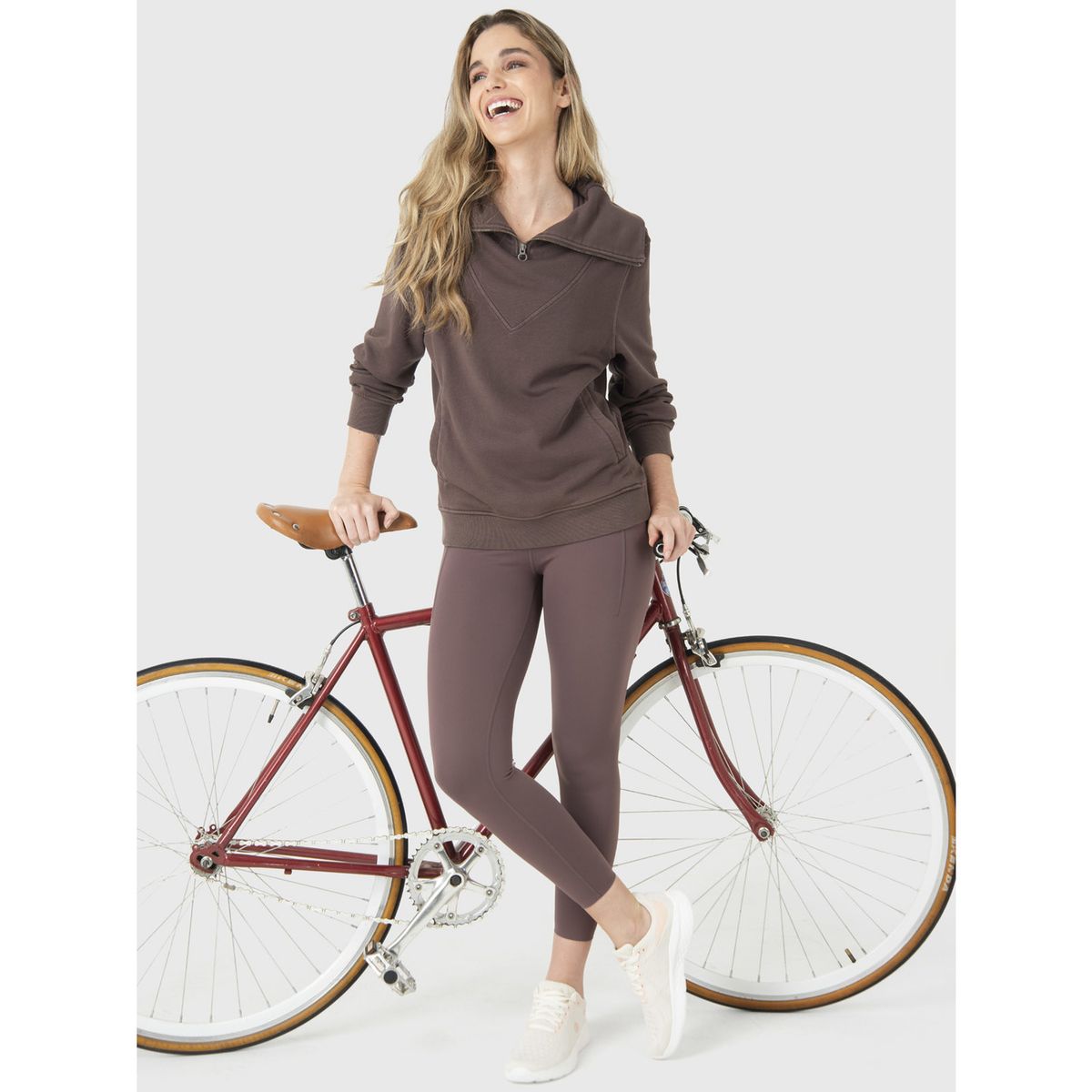 BSOUL - Polerón Mujer Cotton Dye Café BSOUL