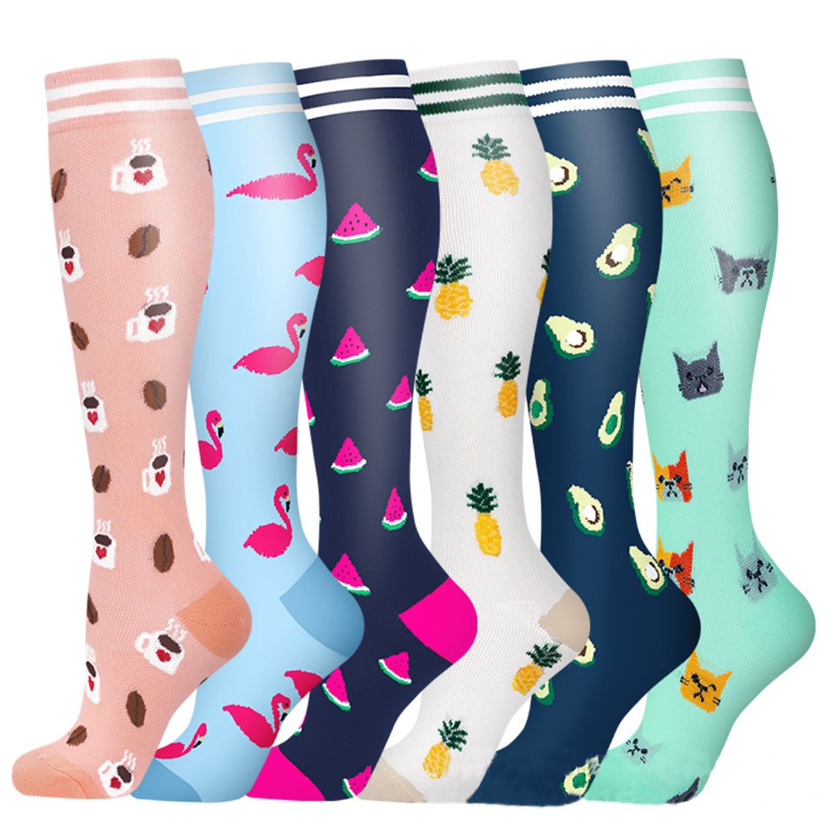 ATURE - Medias Compresivas Calcetines Compresión Várices Surtidos 6u