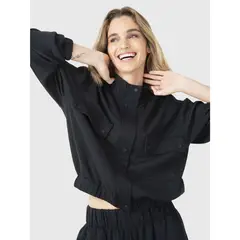 BSOUL - Polerón Mujer Modal Sweatshirt Negro