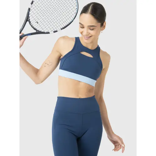 BSOUL - Peto Deportivo Mujer Keyhole Azul