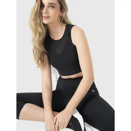 BSOUL - Peto Deportivo Mujer Cropped Vest Negro