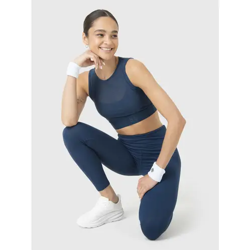 BSOUL - Peto Deportivo Mujer Cropped Vest Azul