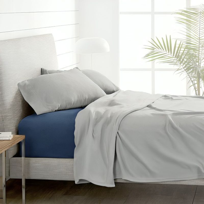 DORAL - Sábanas Polar Lisa Composé 2 Plazas / Gris-Azul – Doral