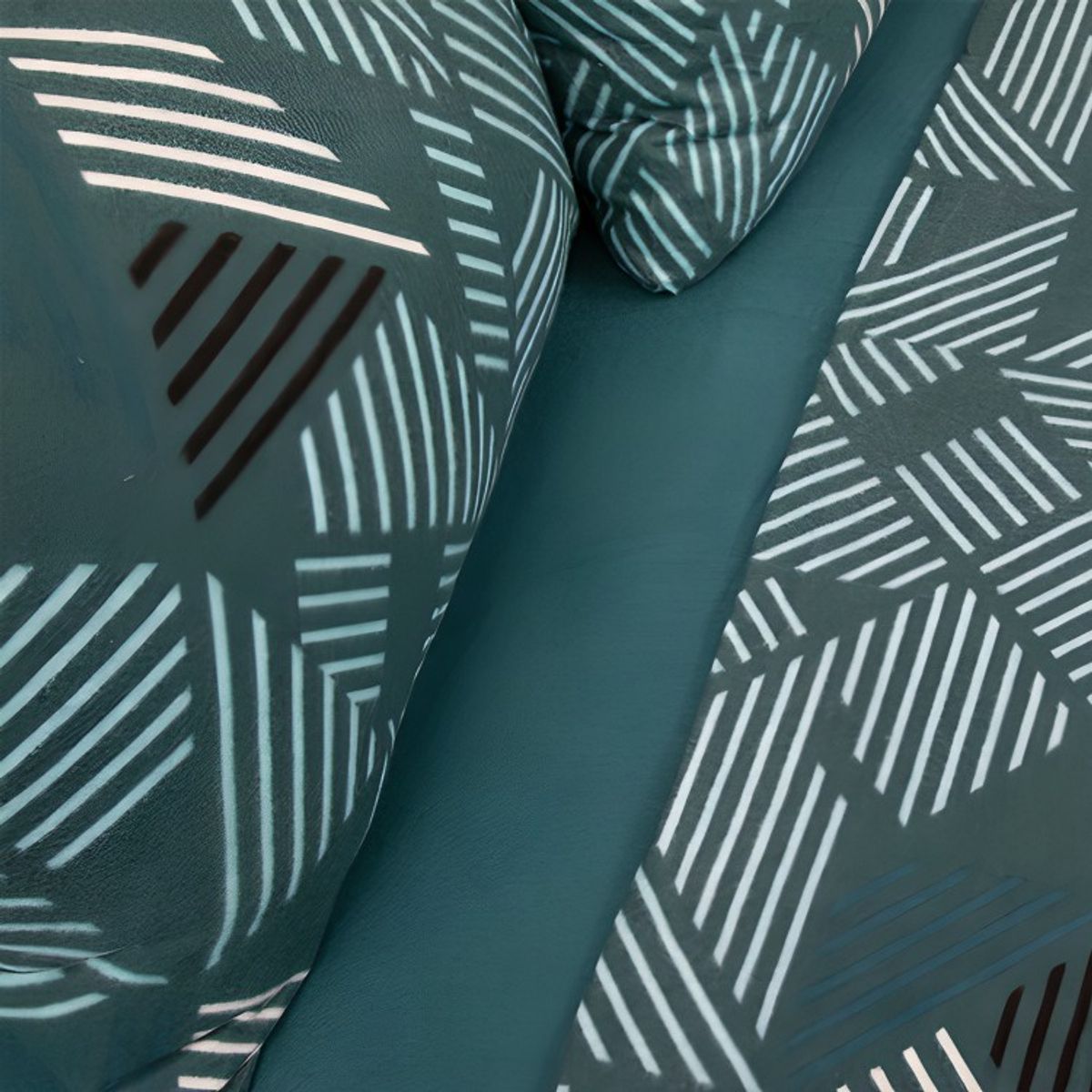 DORAL - Sábanas de Polar Composé 2 Plazas / Trama Petróleo Turquesa  – Doral