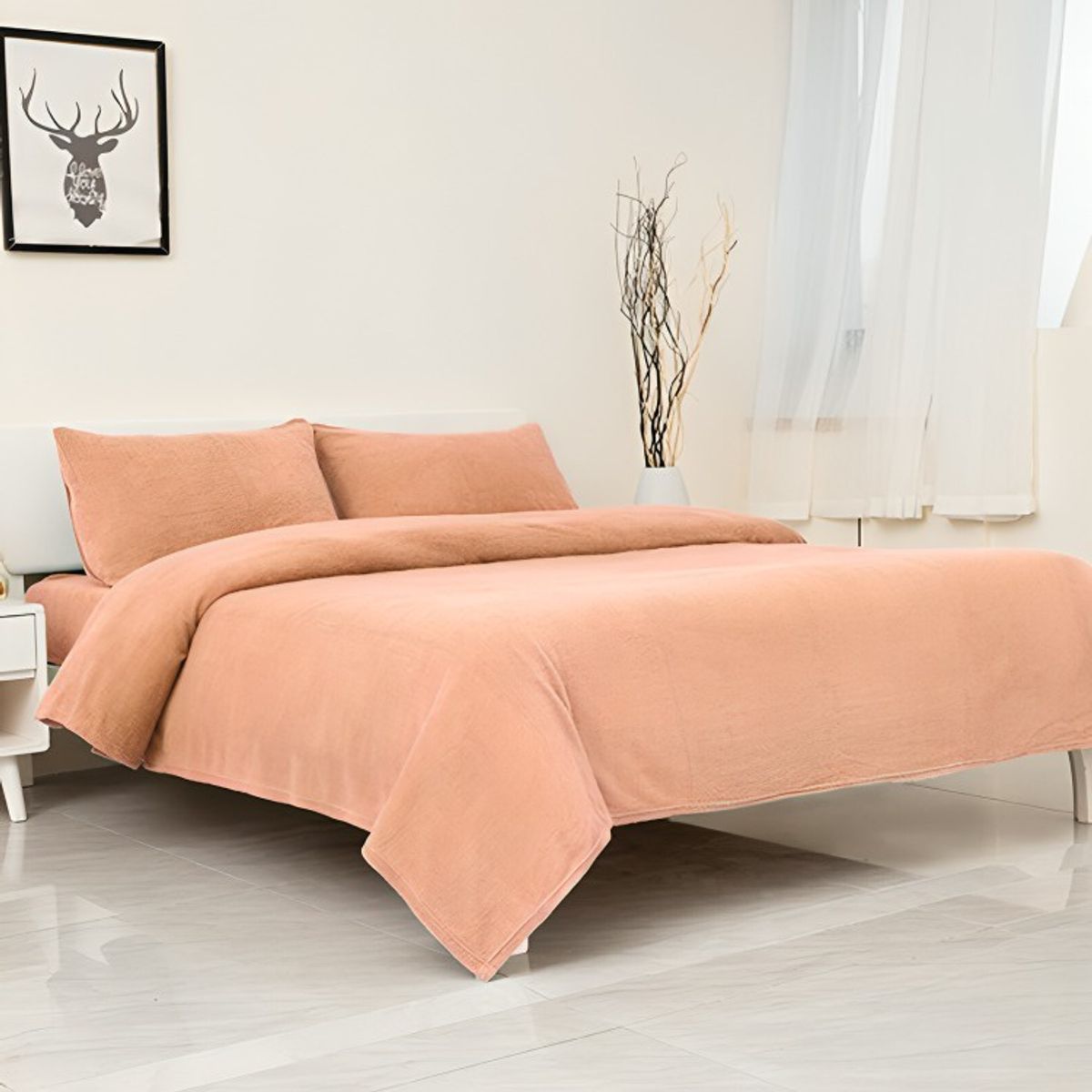 DORAL - Sábanas Chiporro Lisa 1,5 Plazas / Rosada – Doral