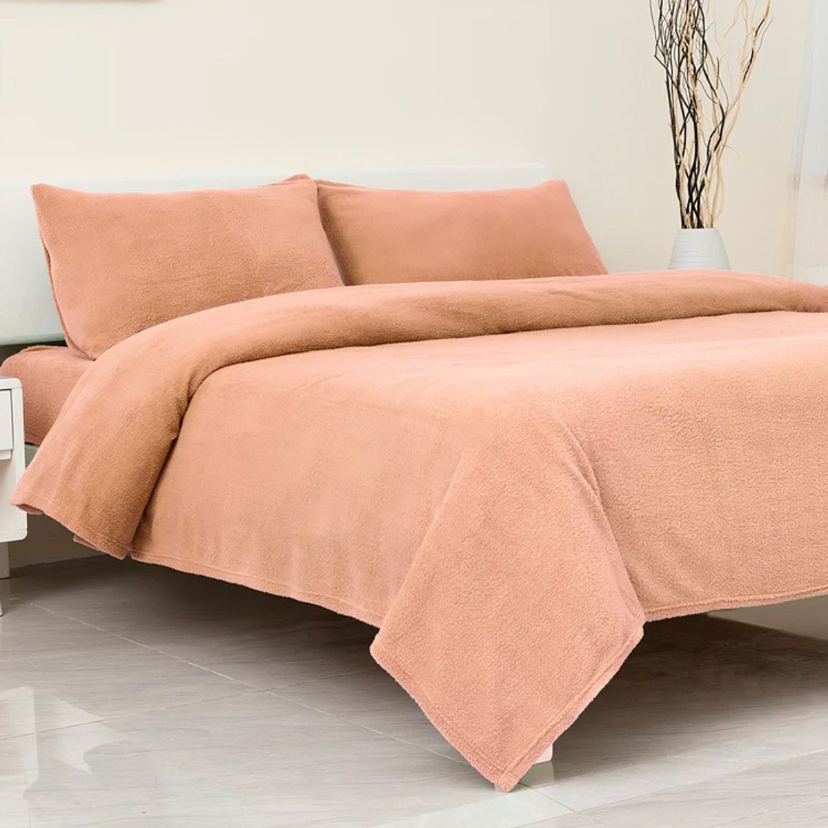 DORAL - Sábanas Chiporro Lisa 1,5 Plazas / Rosada – Doral