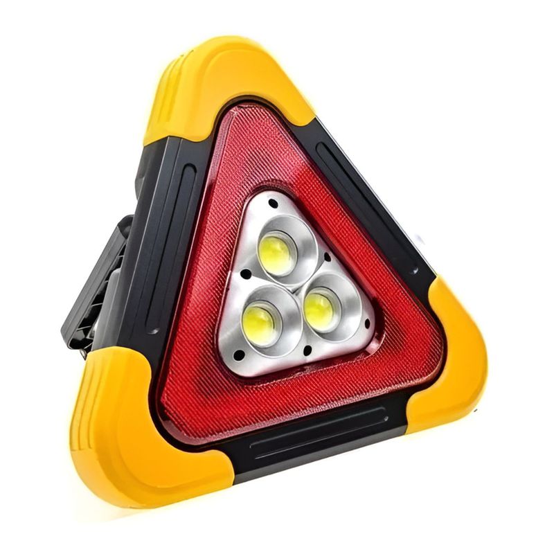 GENERICO - Luz Multifuncional Triangulo de Emergencia Blanca y Roja USB