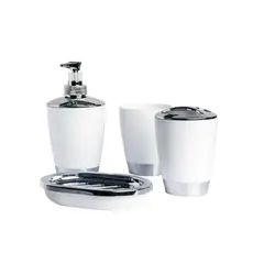 GENERICO - SET ACCESORIOS BAÑO 4UN BLANCO MIXA-MIMBRAL