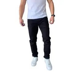 MOSAICO - Pantalón Tela Elasticado Slim Fit Colores - Gris