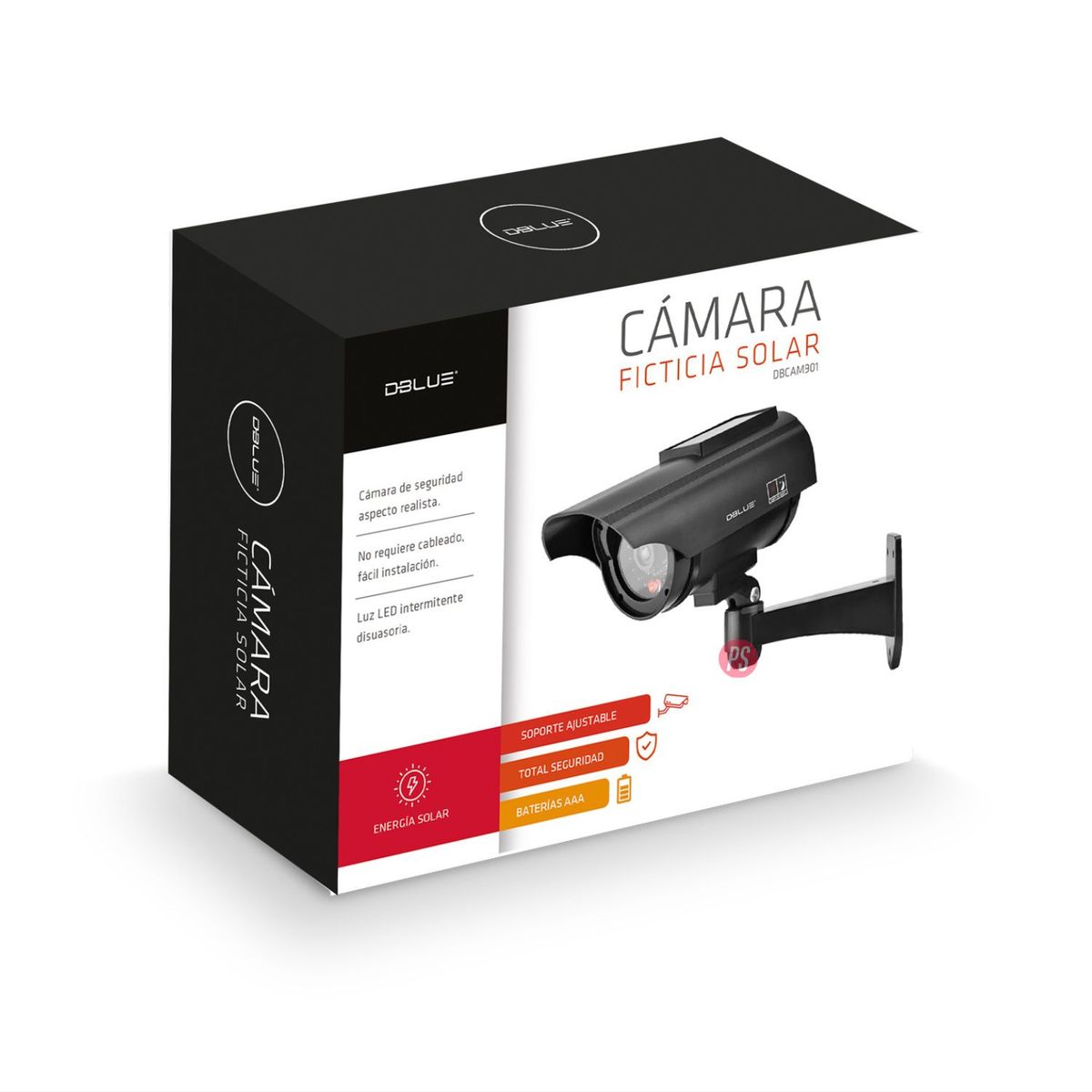 DBLUE - Cámara De Seguridad Simulada Con Panel Solar  - Ps