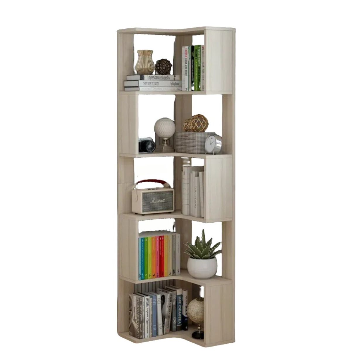 MUNDO MAGIA - Repisa Organizador Estante Esquinero Living Velador 16050cm Color Arce