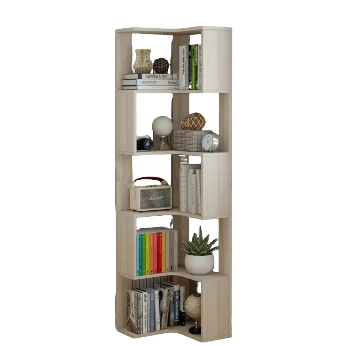 MUNDO MAGIA - Repisa Organizador Estante Esquinero Living Velador 16050cm Color Arce