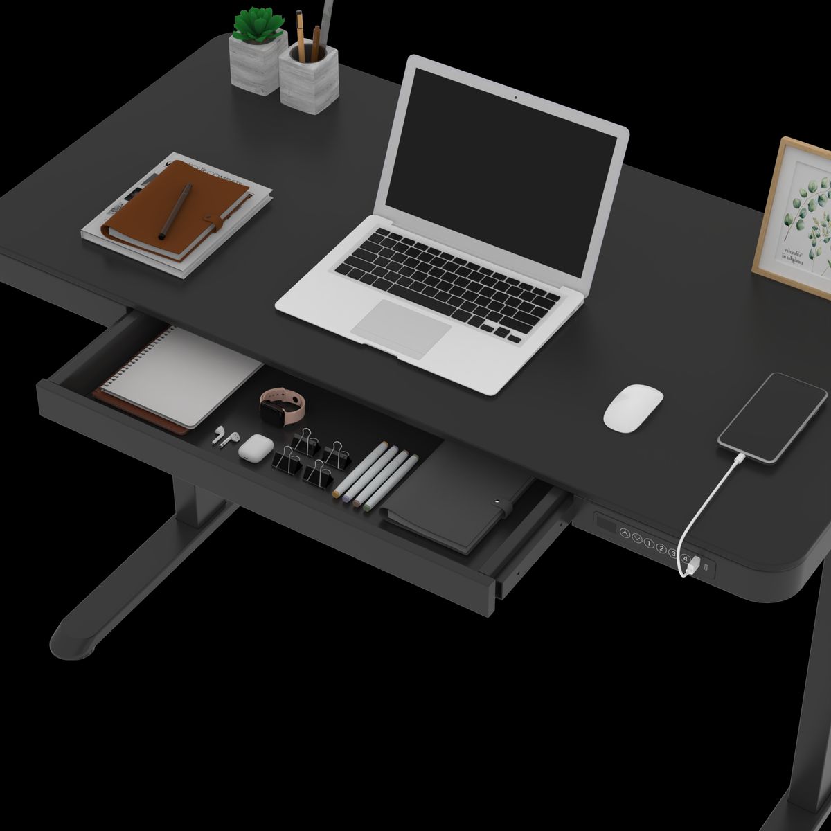 UPLIFT - Escritorio Eléctrico Regulable Smart UpLift 120x60cm Negro