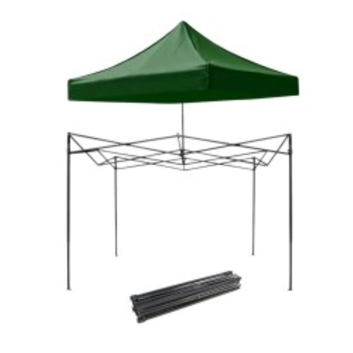 NECTAR - Toldo Plegable Tipo Araña 3x3 m Color Verde Lona UV y Estructura Metálica