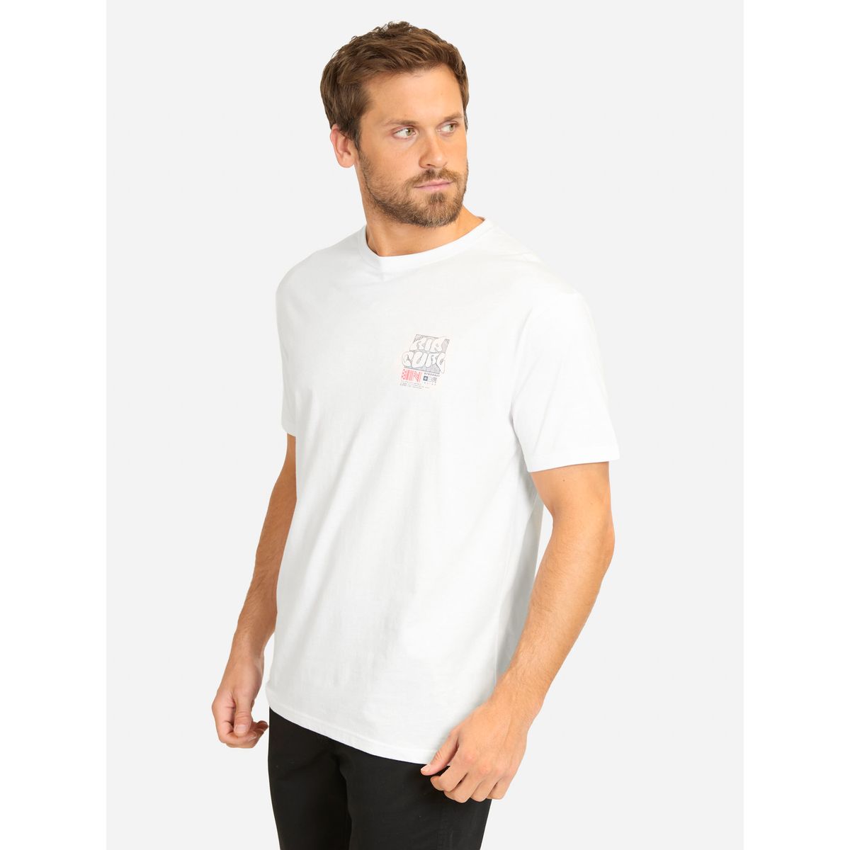 RIP CURL - Polera MC By Borre Blanco Hombre Rip Curl - Blanco
