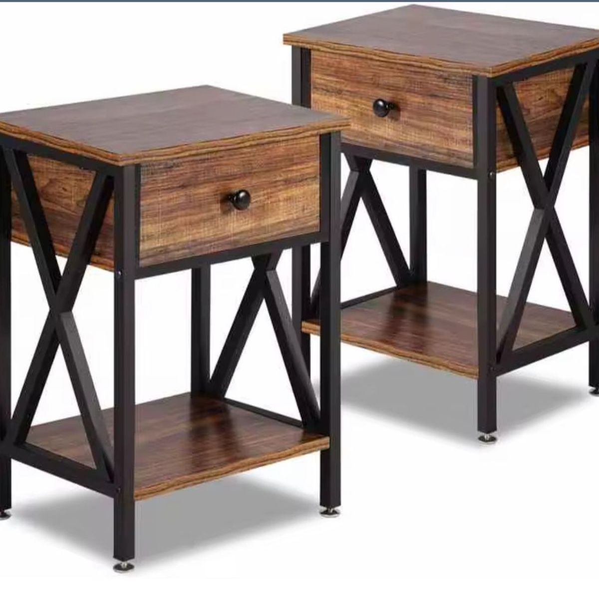 HABITA2 CHILE - Pack 2 Veladores Cross (Mesa de Noche)