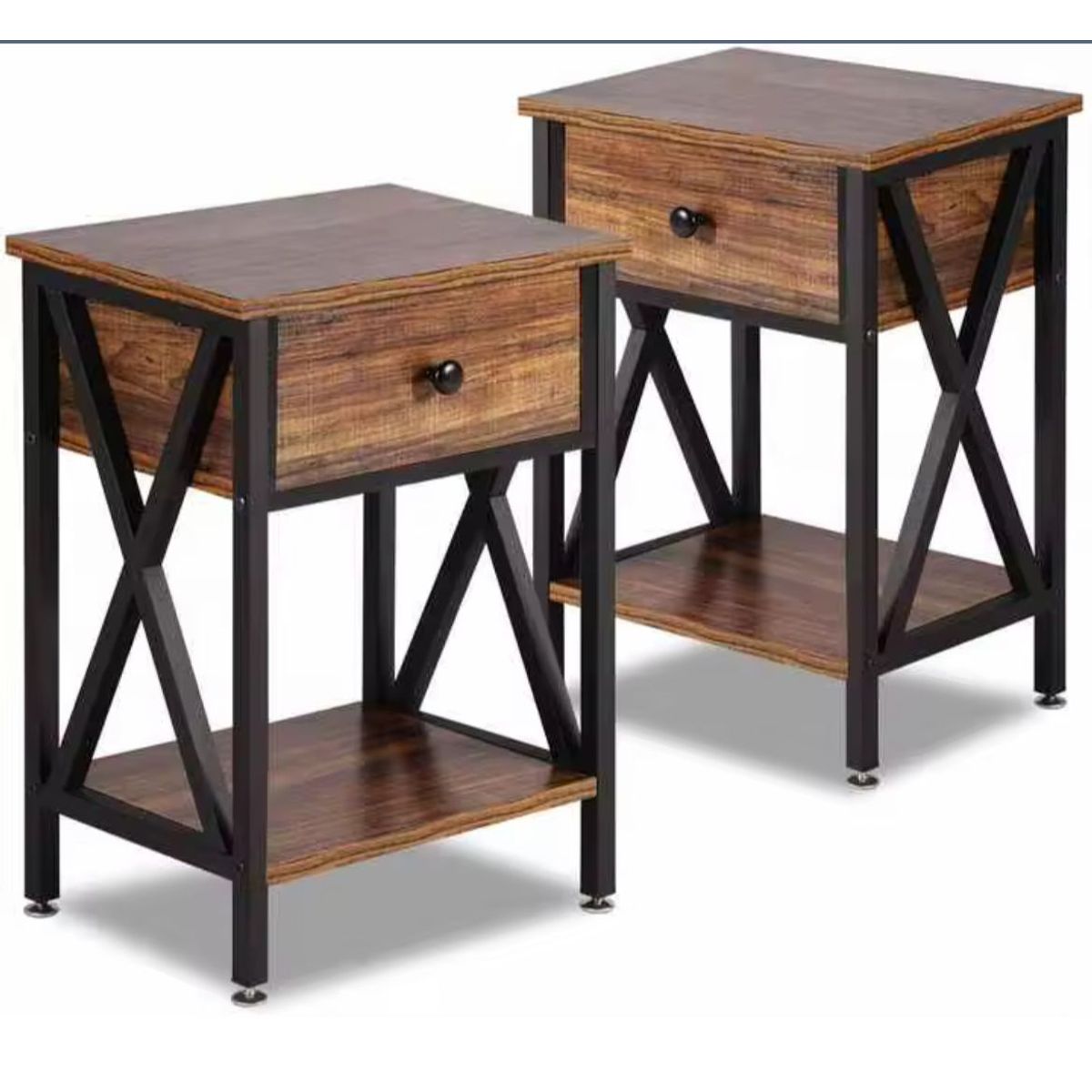 HABITA2 CHILE - Pack 2 Veladores Cross (Mesa de Noche)