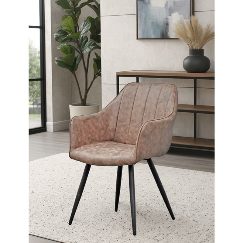 MSA MUEBLES SANTA ANA - 2 Sillas De Comedor Taupe