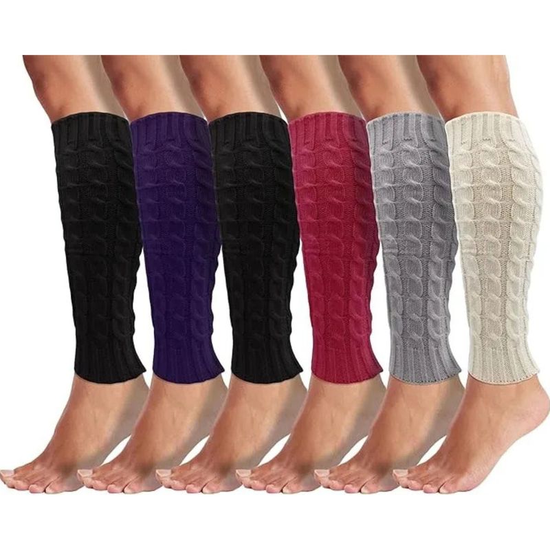 MPROPIA - Pack 6 Polainas Lana Invierno Abrigadoras Mujer/niña Colores