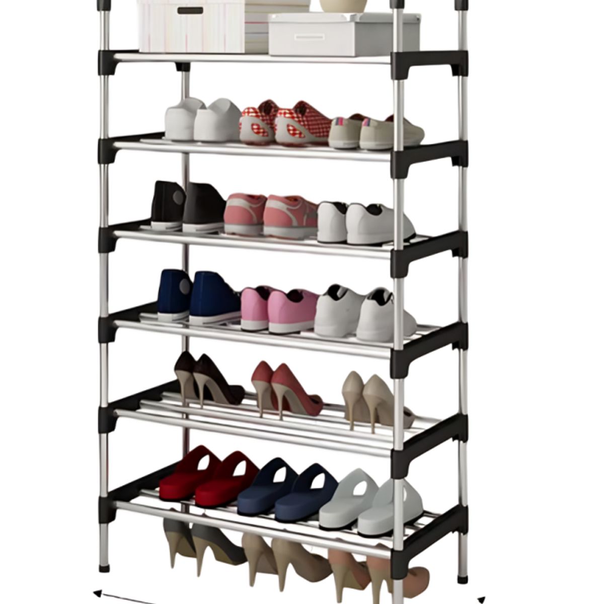 SIRENA - Organizador zapatero vertical de 6 pisos con capacidad para 18 pares