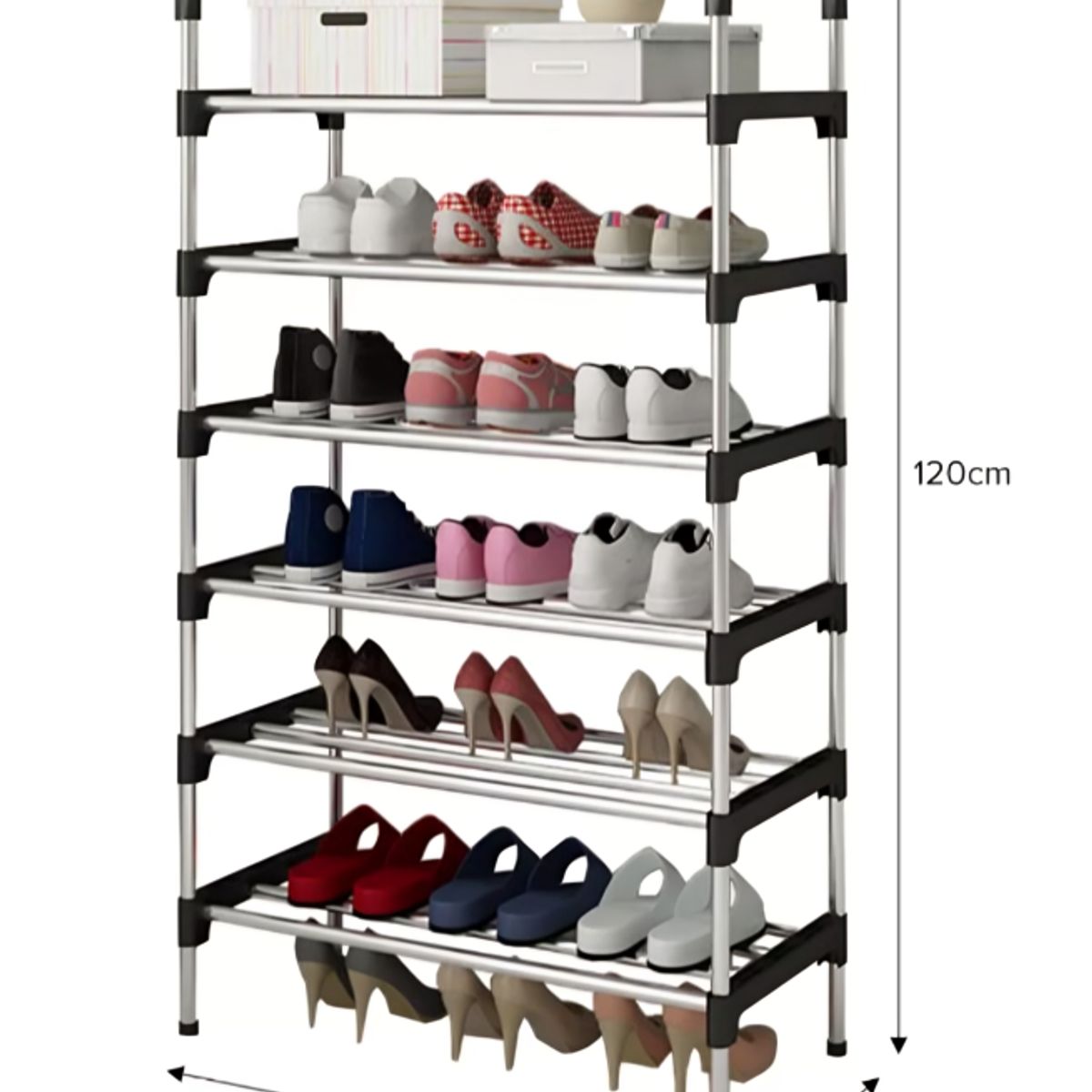 SIRENA - Organizador zapatero vertical de 6 pisos con capacidad para 18 pares