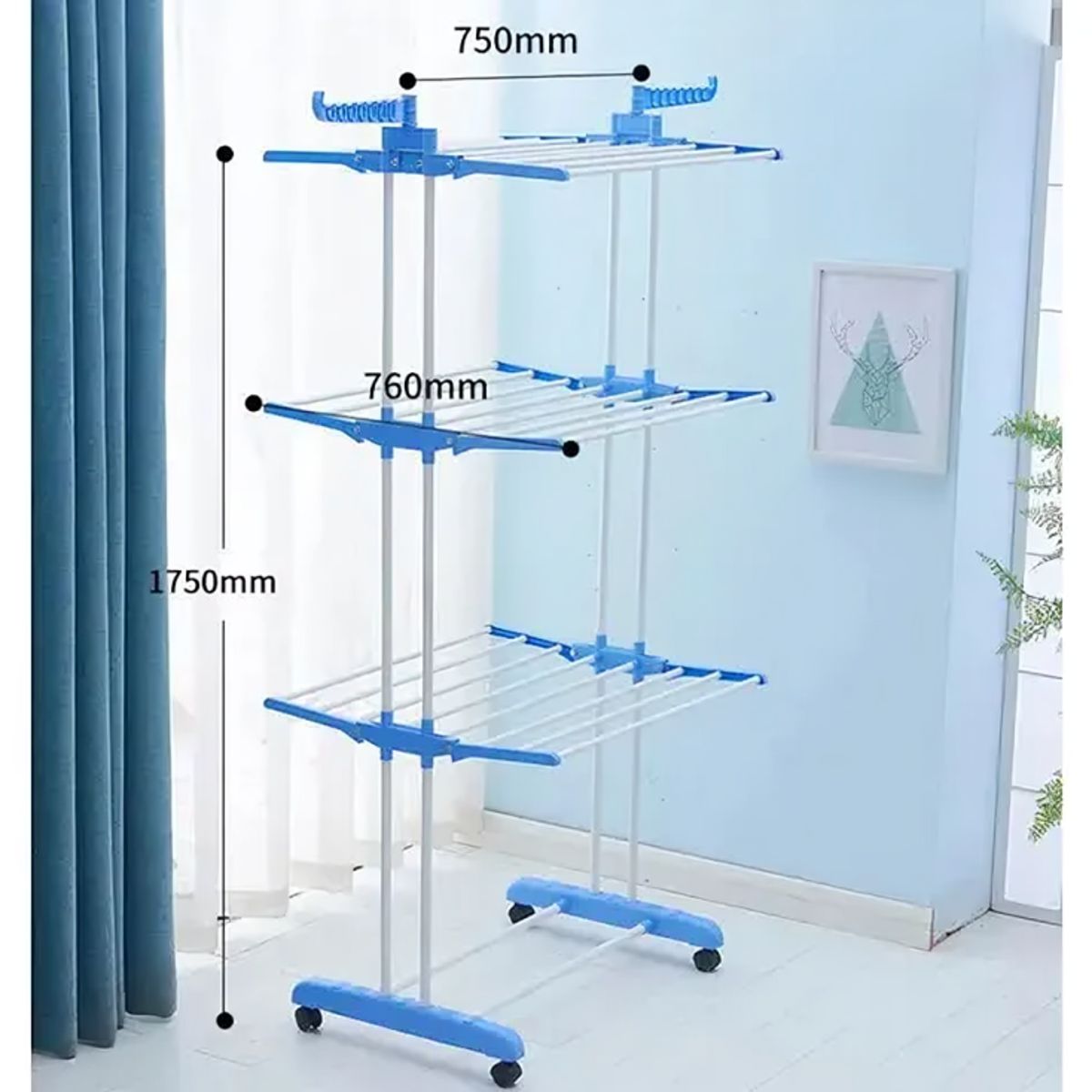 SIRENA - Tendedero de ropa portátil multifuncional para interiores y exteriores