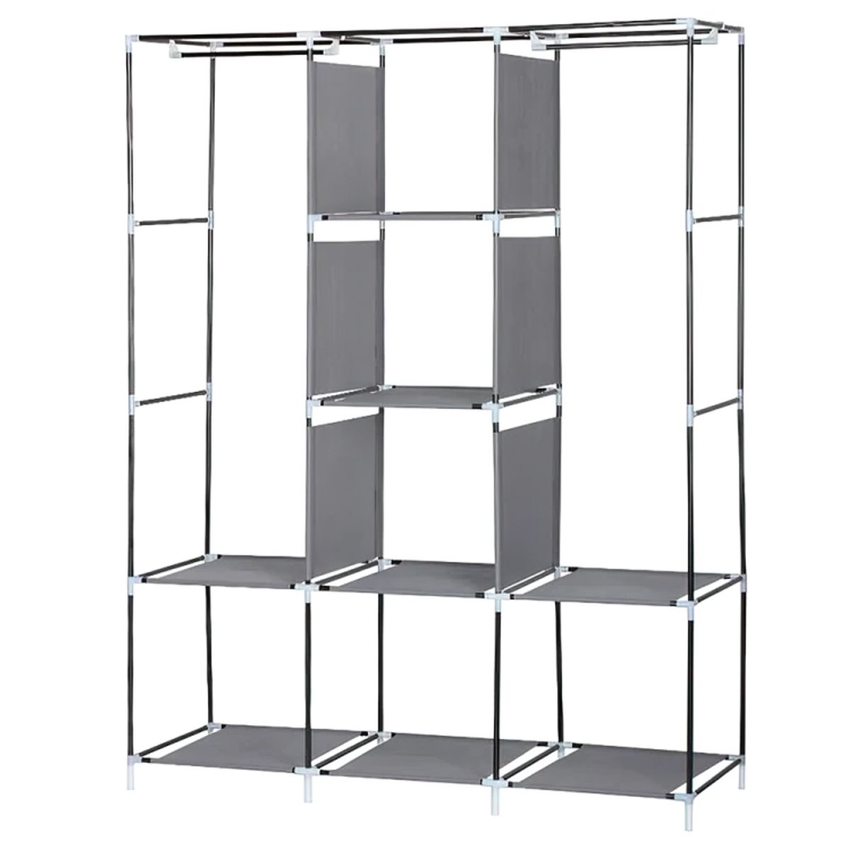 SIRENA - Ropero armable color gris con medidas 30×45×75 cm  diseño compacto