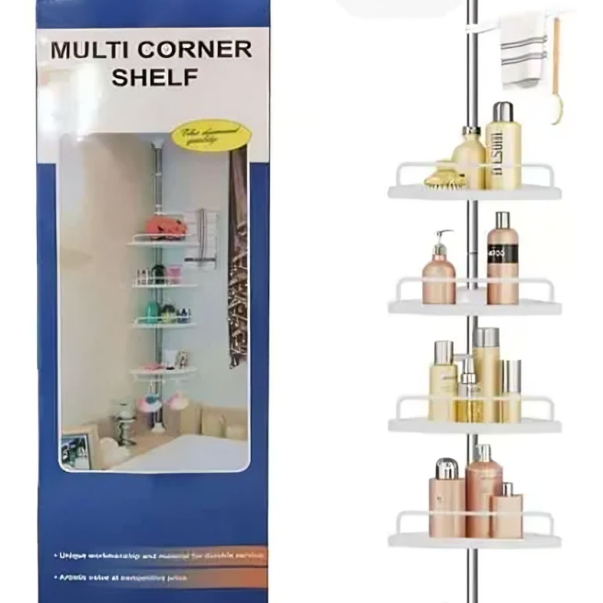 SIRENA - Esquinero retráctil para baño con niveles ajustables y drenaje rápido