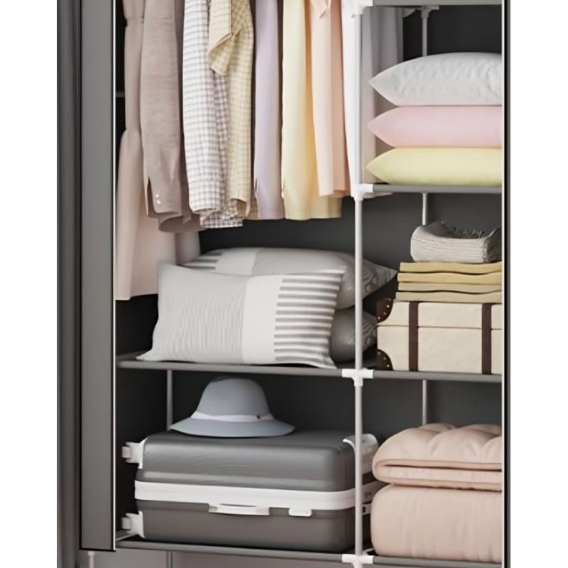 SIRENA - Ropero closet gris de gran capacidad diseño funcional