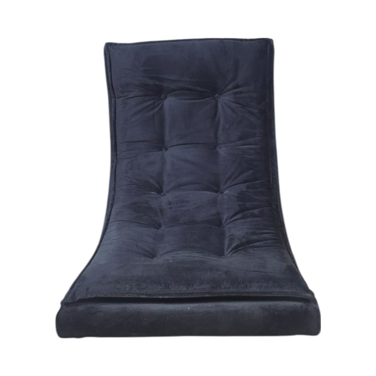 DISEÑOS VALESTRINI - POUF MECEDOR FELPA NEGRA