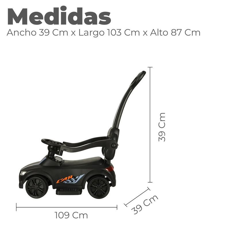 MUNDO ONLINE - Auto Correpasillo Con Mango Y Sonido