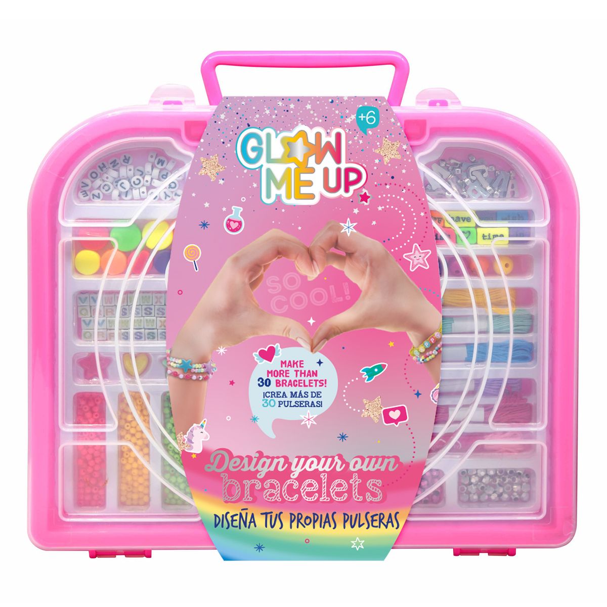 GLOW ME UP - Juguete Estuche Creativo para hacer pulseras