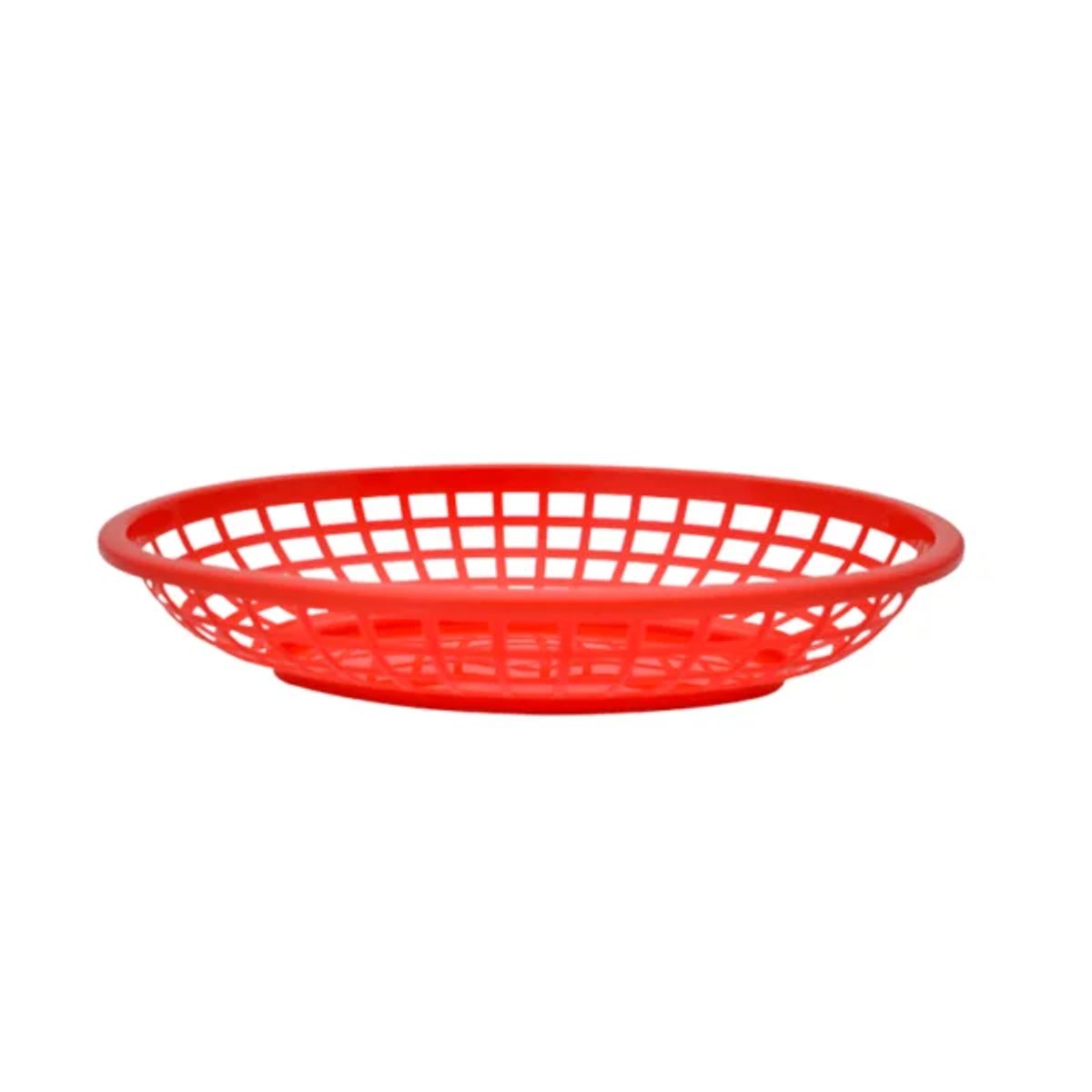 GENERICO - CANASTO POLIETILENO ROJO OVALADO 30X22X45 CM