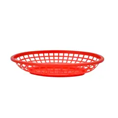 GENERICO - CANASTO POLIETILENO ROJO OVALADO 30X22X45 CM