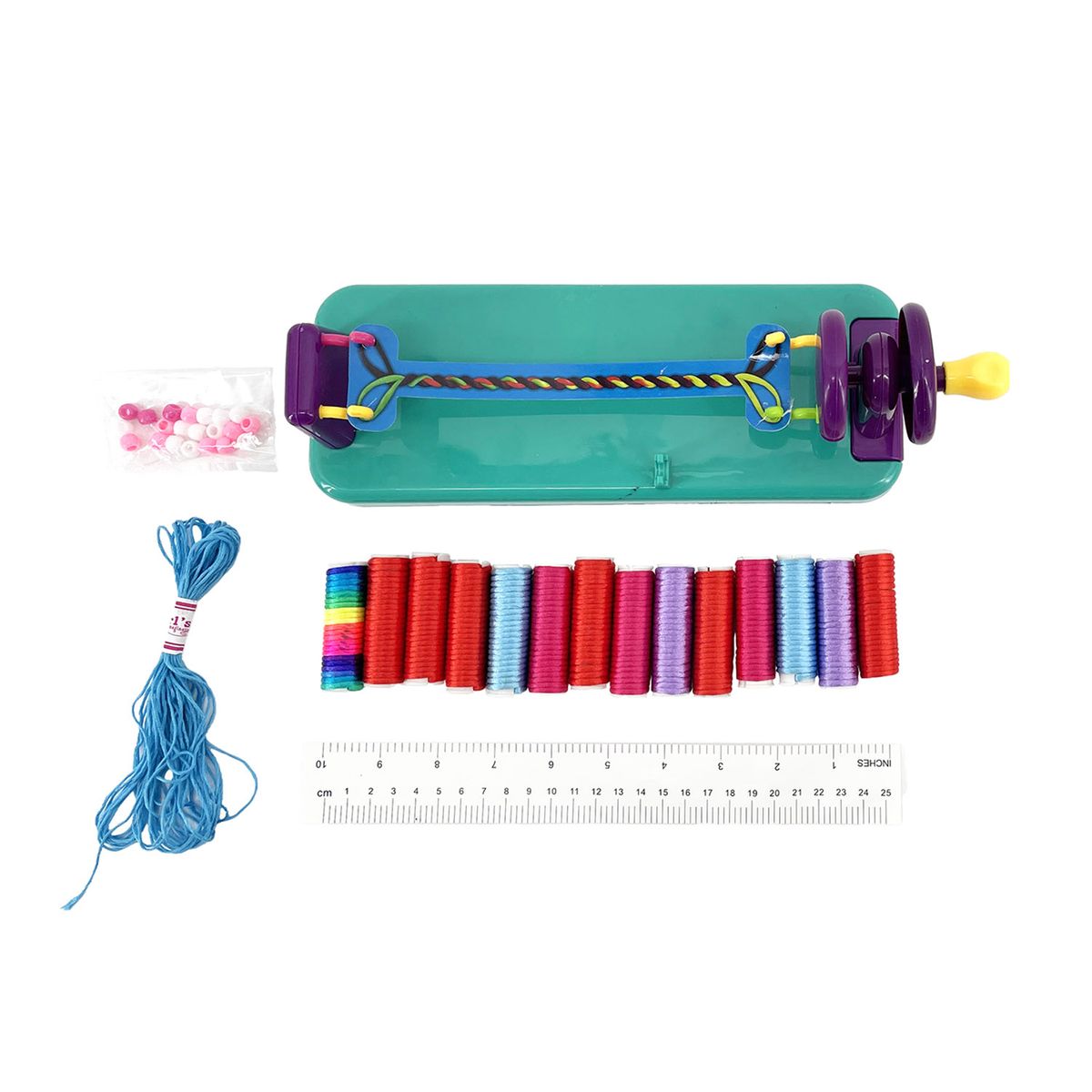 GLOW ME UP - Juguete Máquina para Crear Pulseras con Hilos y Mostacillas