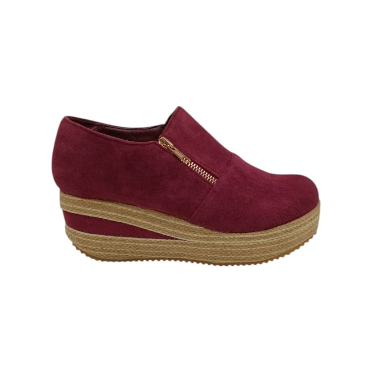 HERIEL - Zapato Panchita Burdeos Plataforma
