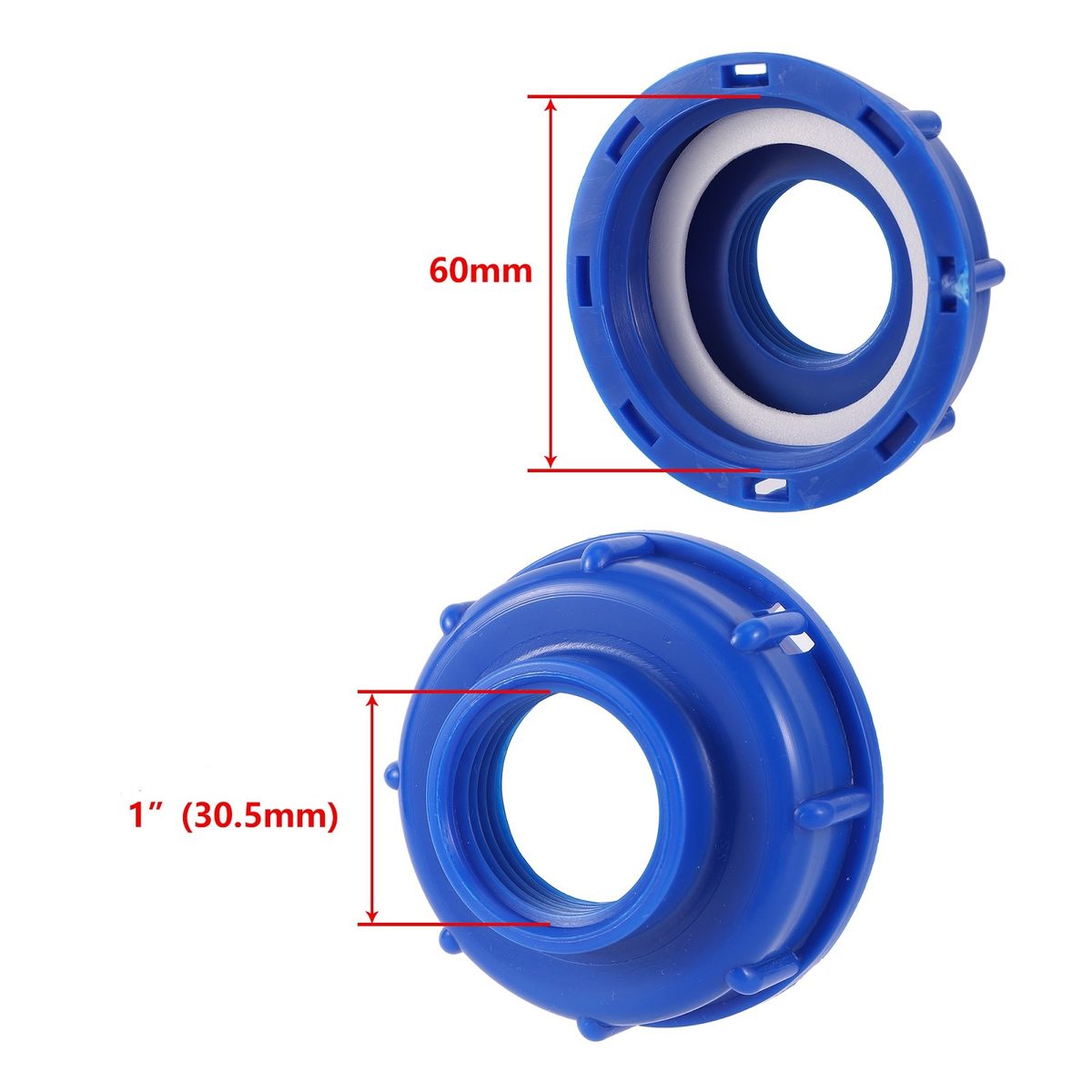 GENERICO - Adaptador S60x6 Ibc O Bidón Con Salida 1 Pulgada 32mm