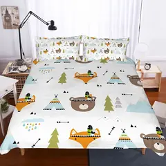 GENERICO - Juego de sábanas FOXY WHITE 1,5 PLAZAS