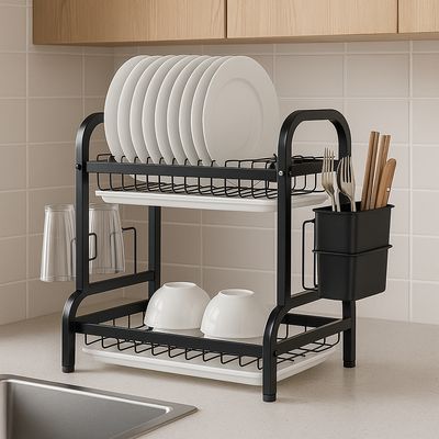 Imagen 2 del producto SECA PLATOS COCINA 2 NIVELES BLANCO