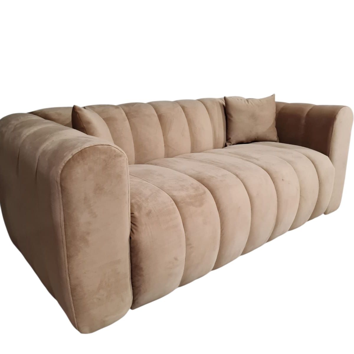 GENERICO - Sofa Martins 2 mts, felpa Camel