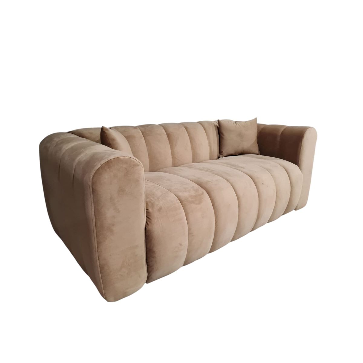 GENERICO - Sofa Martins 2 mts, felpa Camel