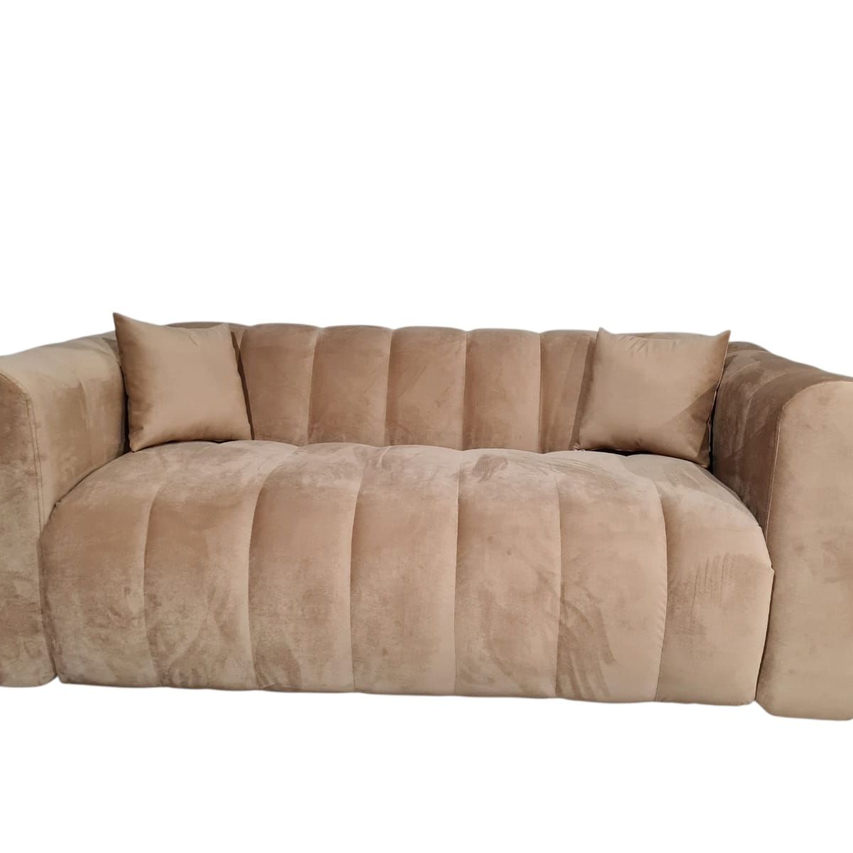 GENERICO - Sofa Martins 2 mts, felpa Camel