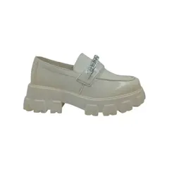 HERIEL - Mocasín Blanco Plataforma Mujer
